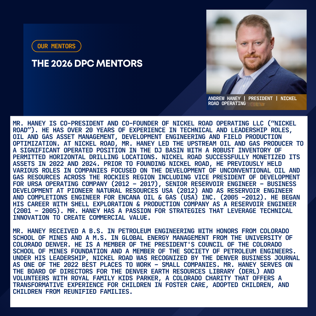 2026 Mentor Program Mentor - Andrew Haney